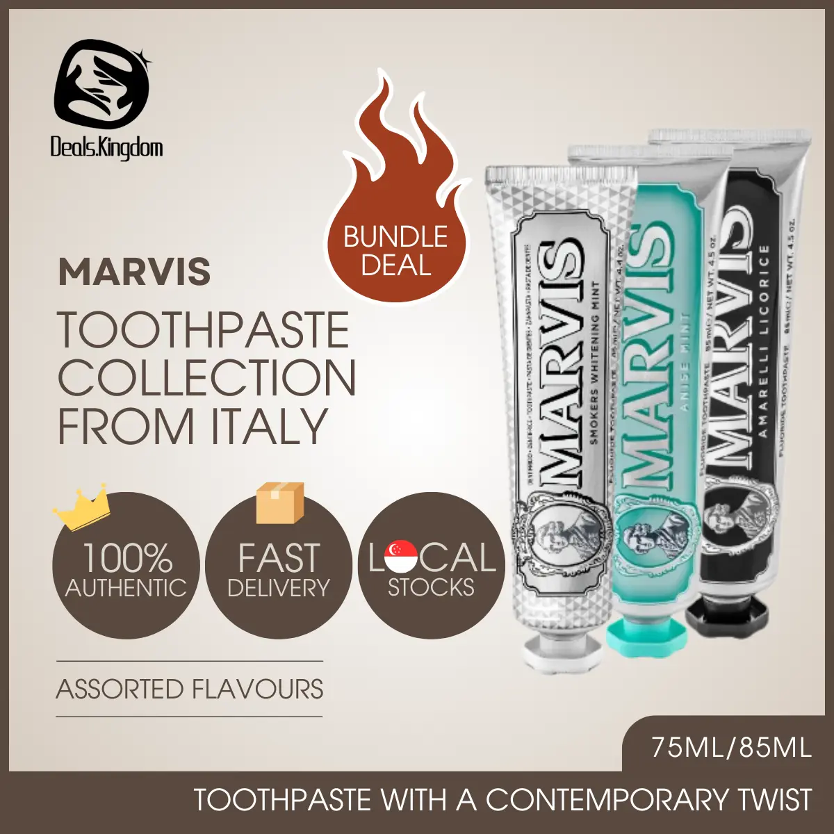 Marvis Toothpaste Collection From Italy 75ml/85ml |     100% AUTHENTIC |     SG READY STOCK