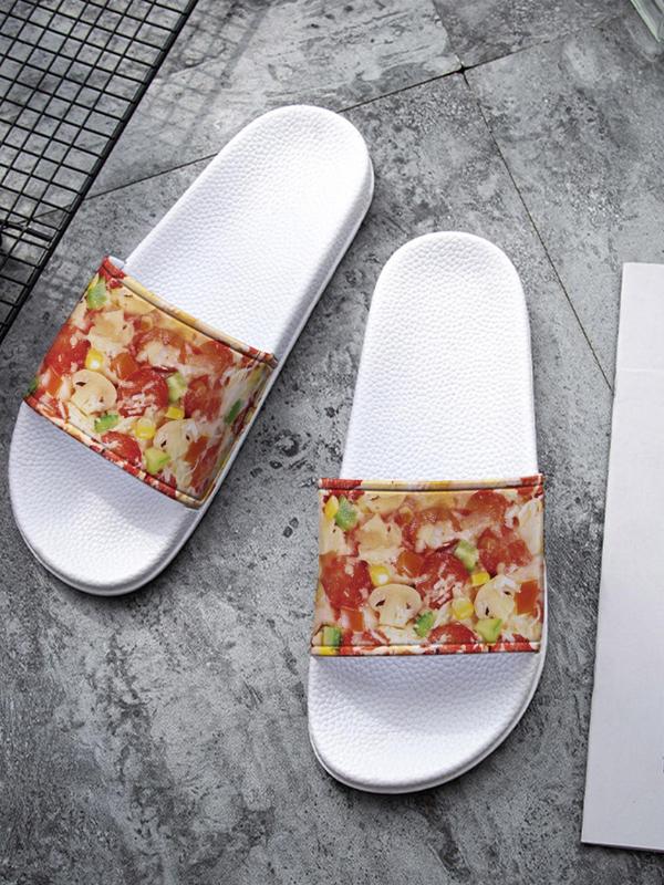 Women's Floral Print Slides, Casual Comfortable Home Slippers, Soft Non-slip Slippers for Indoor & Outdoor Wear, Walking Shoes 3