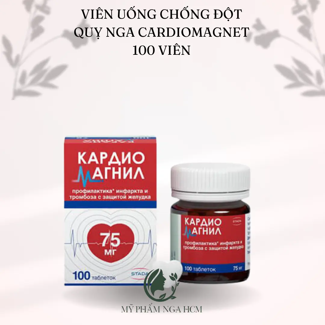 Viên uống chống đột quỵ Cardiomagnet ngừa tai biến của Nga hộp 100 viên