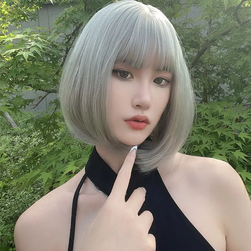 Bobo short straight wig, fashion