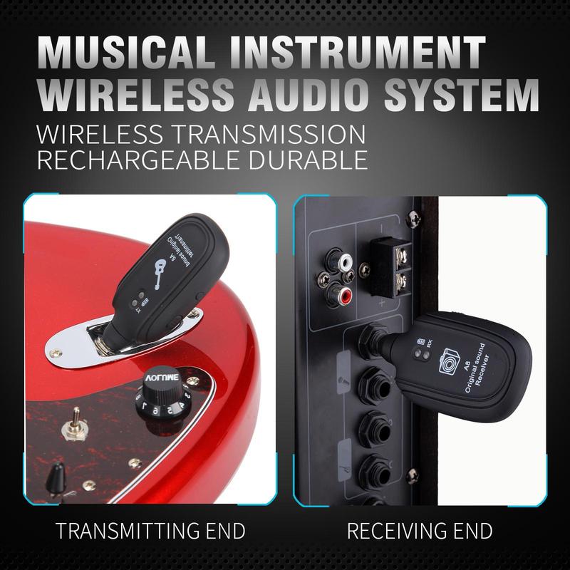 Wireless Electric Harmonica Transmitter Receiver, 1 Set Wireless BT Harmonica Receiver Electric Harmonica Audio Transmitter, Electric Harmonica Accessories, Thanksgiving, Chrismats Gift Set 3