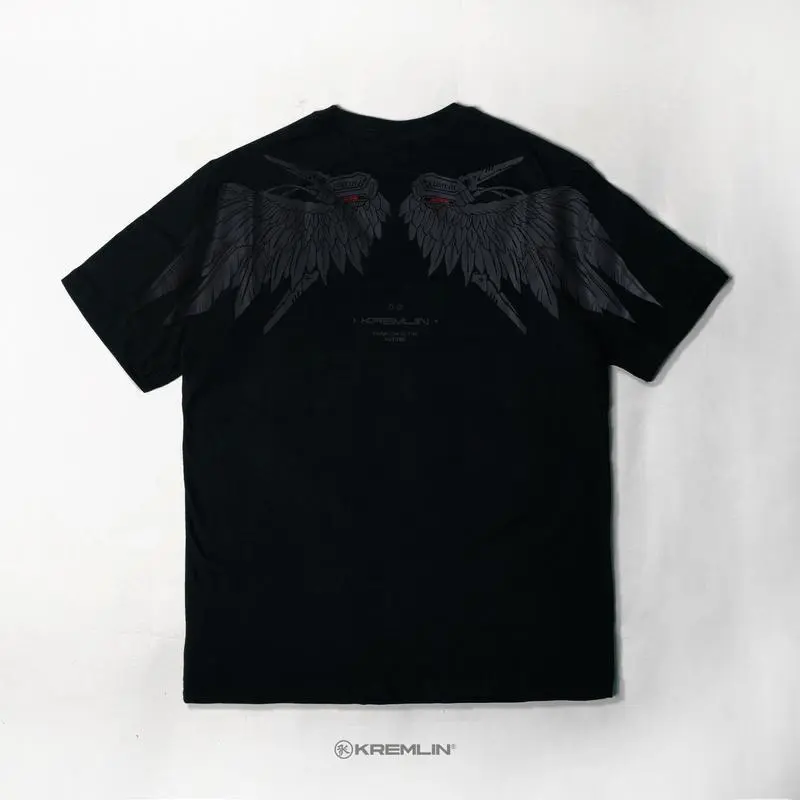 KREMLIN T-Shirt Kaos Hitam - CYBERCROW, Desain Futuristik, 100% Katun Combed