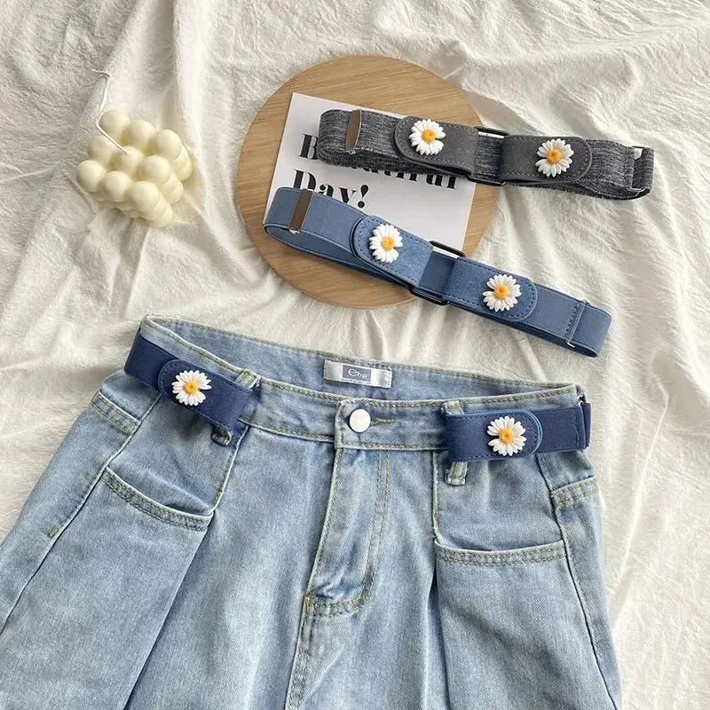 Thắt Lưng Lười Học Sinh Thắt Lưng Không Cần Đục Lỗ Liền Mạch Thắt Lưng Quần Co Giãn Vô Hình Có Thể Điều Chỉnh Cho Quần Jean Mùa Hè Cho Nữ