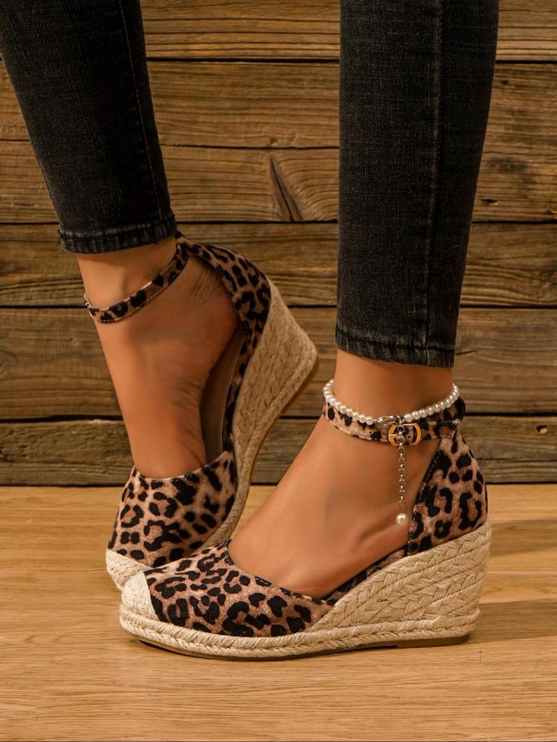 Product Introduction of Women's Fashionable Wedge Sandals, Casual Comfortable Espadrille Wedge Shoes for Daily Wear, Lightweight Breathable Shoes for Women & Girls, Summer 7