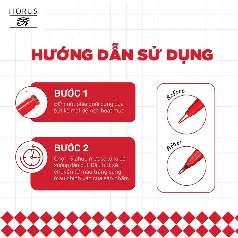 (Quà tặng 1 mút)Horus Kẻ mắt Water Proof Eyeliner Ver 2 3