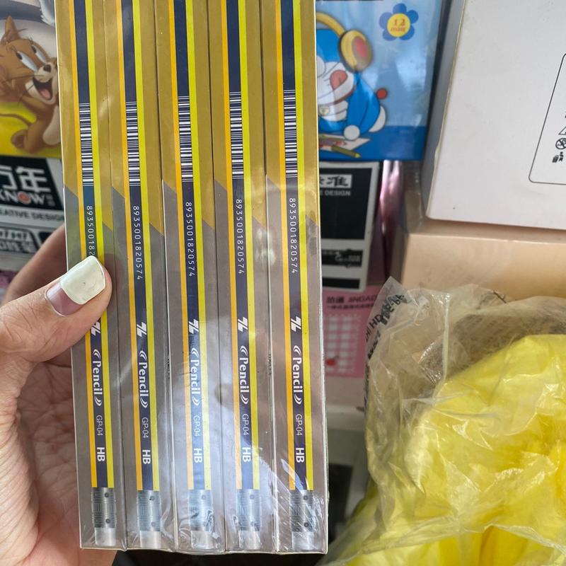 [1 Hộp] Hộp 10 cây bút chì gỗ có tẩy GP-04 HB Thiên Long, viết chì gôm, viết chì gỗ có gôm, viết chì chuốt, bút chì gọt