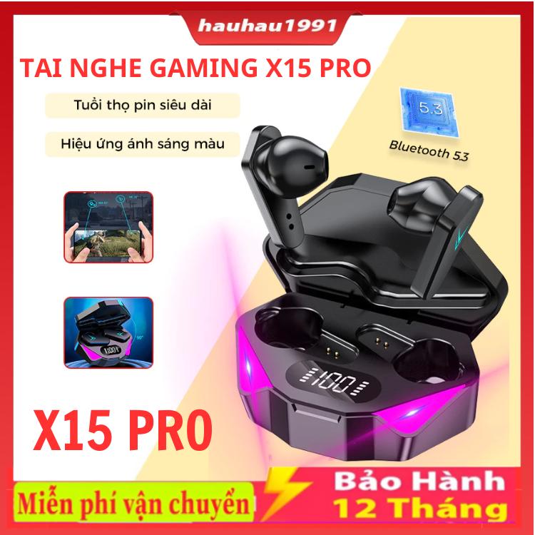 Tai nghe Gaming X15 2025,bluetooth 5.2  trễ âm cực thấp chế độ kép Game và nhạc 
