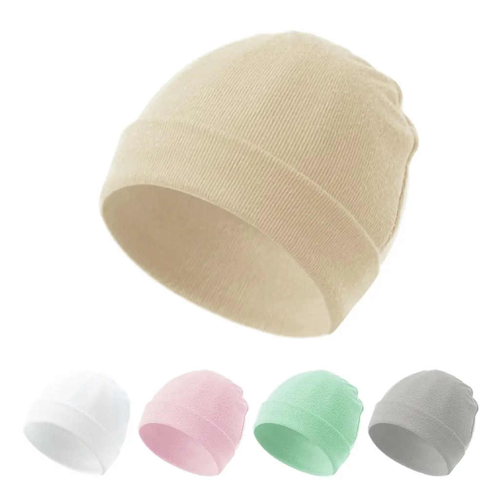 Newborns Hospital Hat Comfortable Baby Fetal Caps for Boy Girls 0-12 Month Windproof Bonnet Hats Fashionable Headwrap