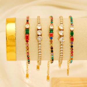 Gelang Boleh Laras, Gaya Eropah dan Amerika, Penuh dengan Berlian Zirkon, Mampu Milik, Rasa Mewah, Hiasan Niche, Sesuai untuk Wanita, Diperbuat daripada Keluli Tahan Karat gelang  rapunzel  princess