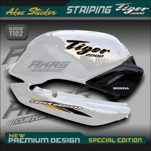 Striping Tiger 2000 Variasi TRANSPARAN Stiker Tilas Tilam KODE TL02 Transaparan Bening Murah Motor Motorcycle
