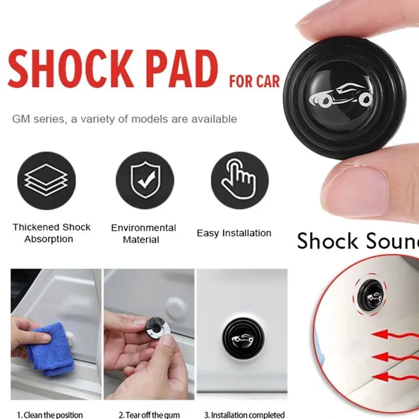 8pcs set Car Door Universal Anti Shock Buffer Absorber damping soundproof sticker pad rubber gasket