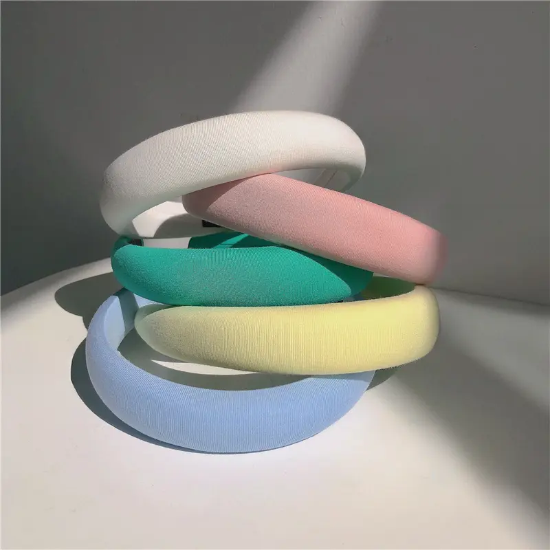 Super Comfortable Material Macaron Color Sponge Wide Brim Hair Band Increased by Girl Versatile Go out Headband Hair Accessories