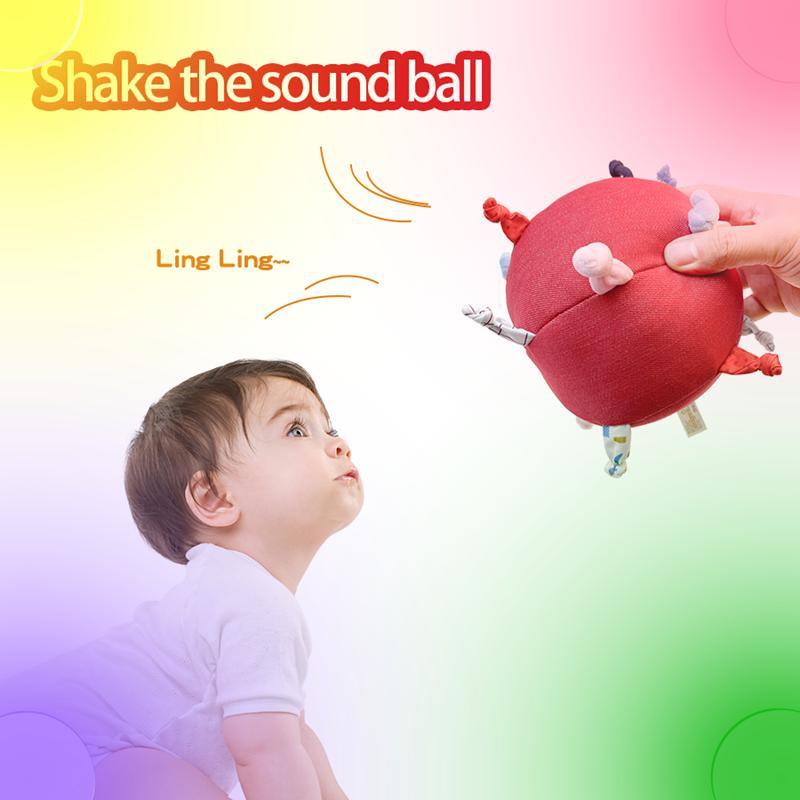 Product Introduction of Baby Denim Ball Toy, 1 Count Baby Hand Grab Ball, Outdoor Play Ball, Interactive Ball, Baby Gift Ball, Baby Finger Grasping Ball 6