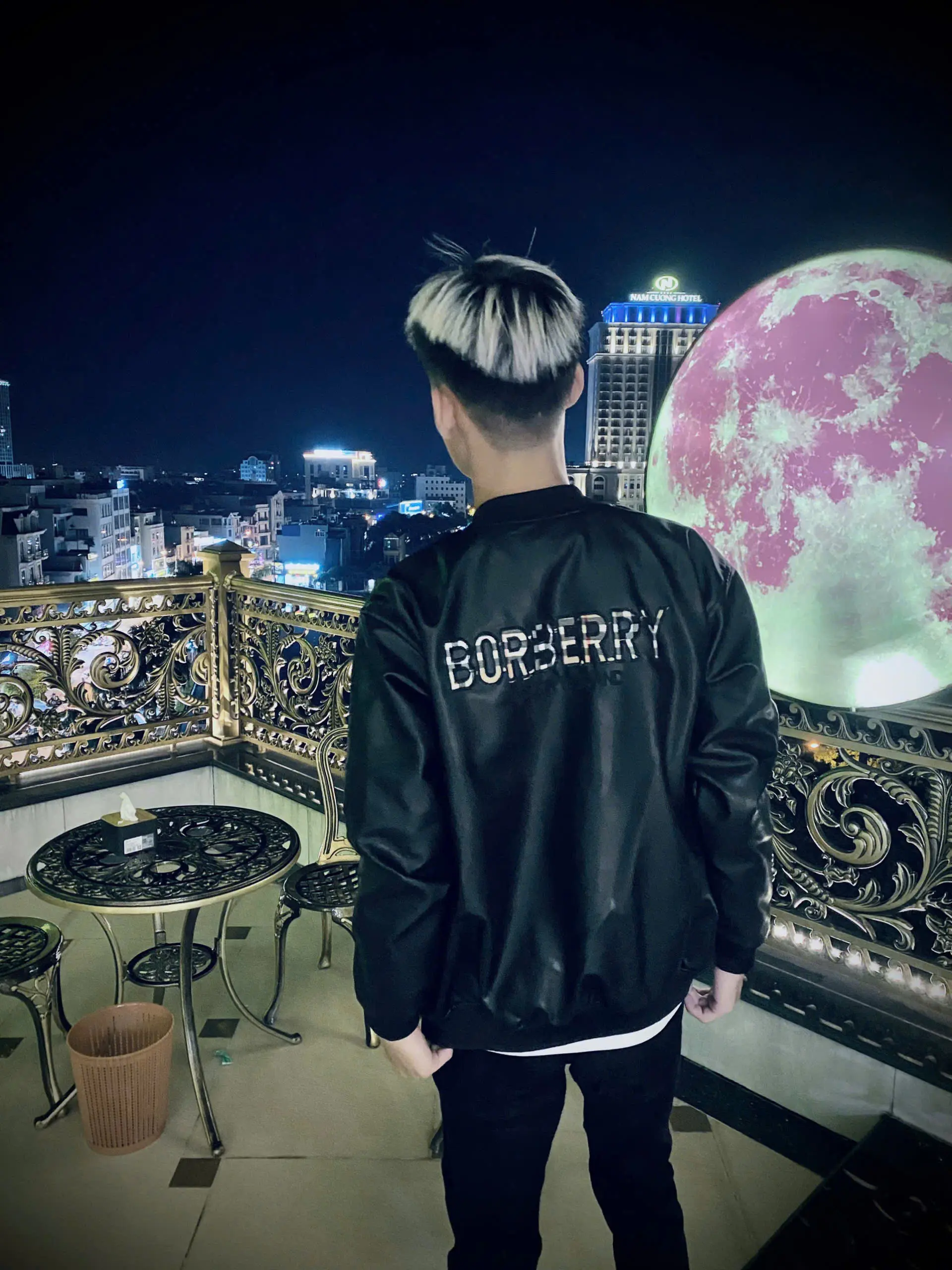Áo khoác da nam nữ bry chữ thêu hàng 2 lớp lót gió có túi trong Jacket - Menswear