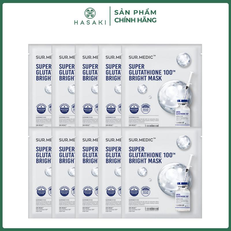 Combo 10 Mặt Nạ Sur.Medic+ Tinh Chất Glutathione 30g | HASAKI BEAUTY