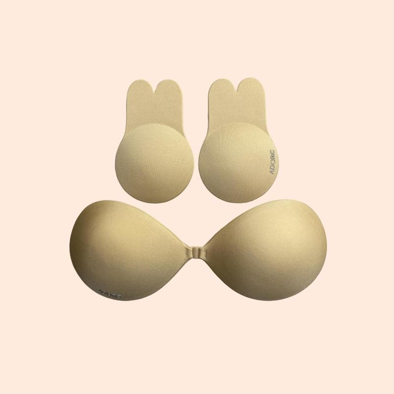[BIG SALE] ADORE Combo 2 Cặp Dán Ngực Silicone Bra Cài Trước Tạo Khe Đẩy Ngực Bám Dính Tốt Tặng kèm Dây Đeo Trong Suốt cup 4
