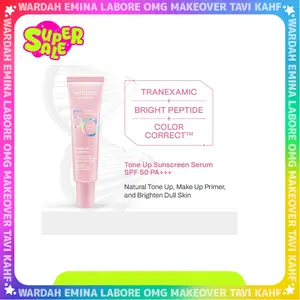 Wardah UV Shield Tone Up Sunscreen SPF 50+ PA+++ - Makeup Primer, Base Make Up, Mencerahkan Wajah, Samarkan Noda - Sunscreen Wajah | Wardah Super Sale