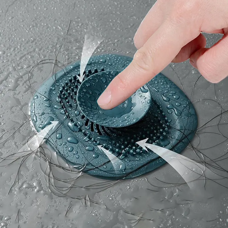 Press-type Floor Drain Deodorizing Cover Washbasin Sink Hair Filter Rubber Deodorizing Tube Sealing Plug Kitchen Accessories