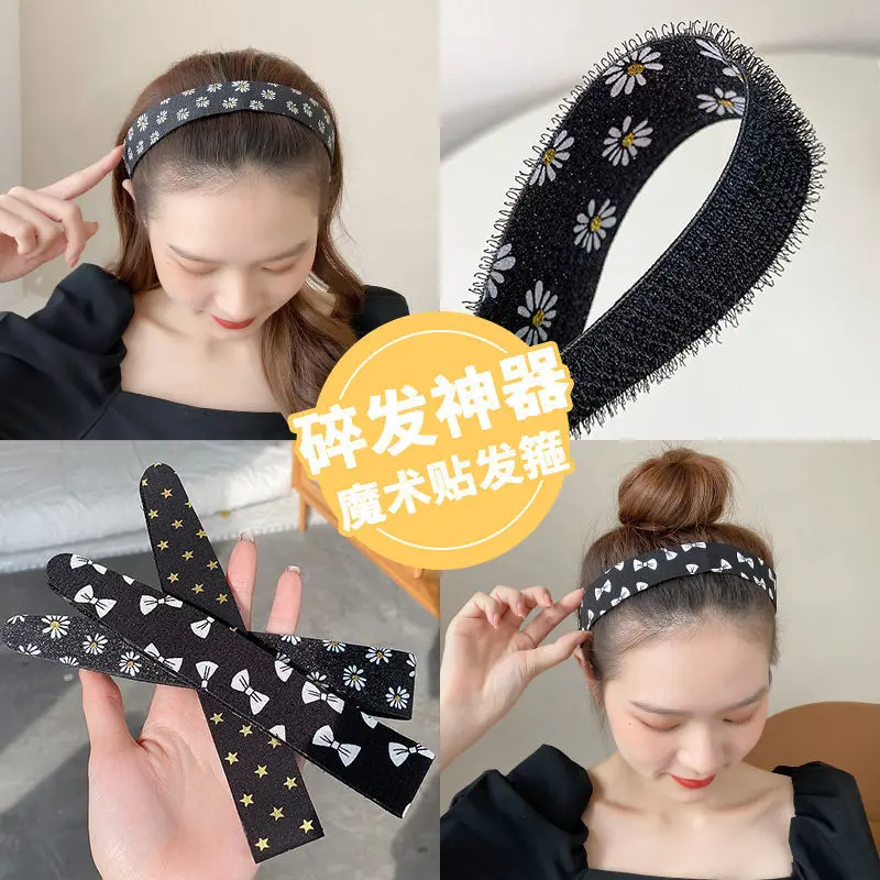 2025 Bangs Stickers Magic Hairband for Women Summer Thin Broken Hair Artifact Adult Hair Stickers Magic Hair Bundle Hair Stickers Headband