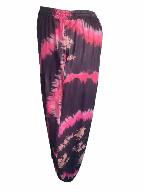 【Plus Size】 All Over Tie Dye Print Pants, Casual Comfy Trousers for Daily Wear, Women's Bottoms for Summer 2