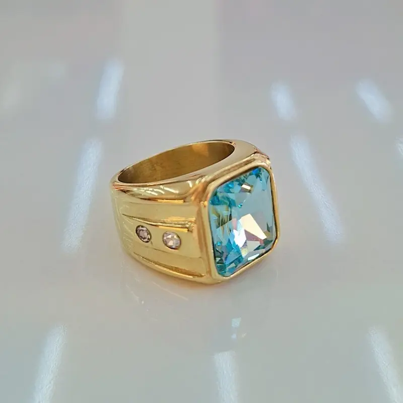 CINCIN PRIA 05 BATU TITANIUM 2 PRMATA RING GOLD Laki-laki 3