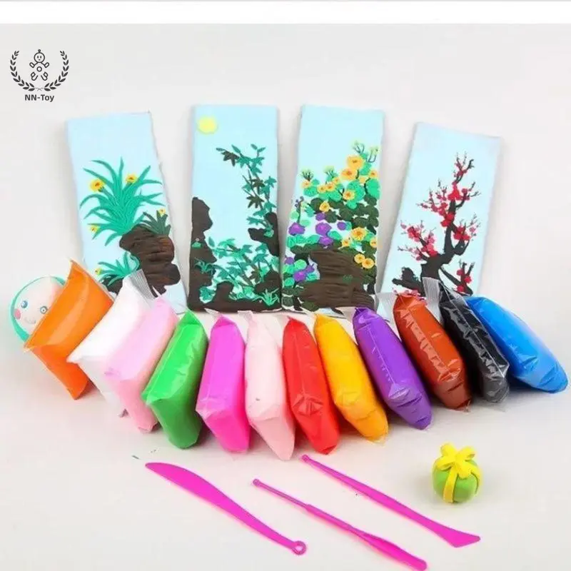 Clay Mainan Anak Isi 12 Pcs Clay Polymer Jumbo Isi 12 Warna Mainan Slime Lilin Platisin DIY Clay untuk kreatifitas anak 2