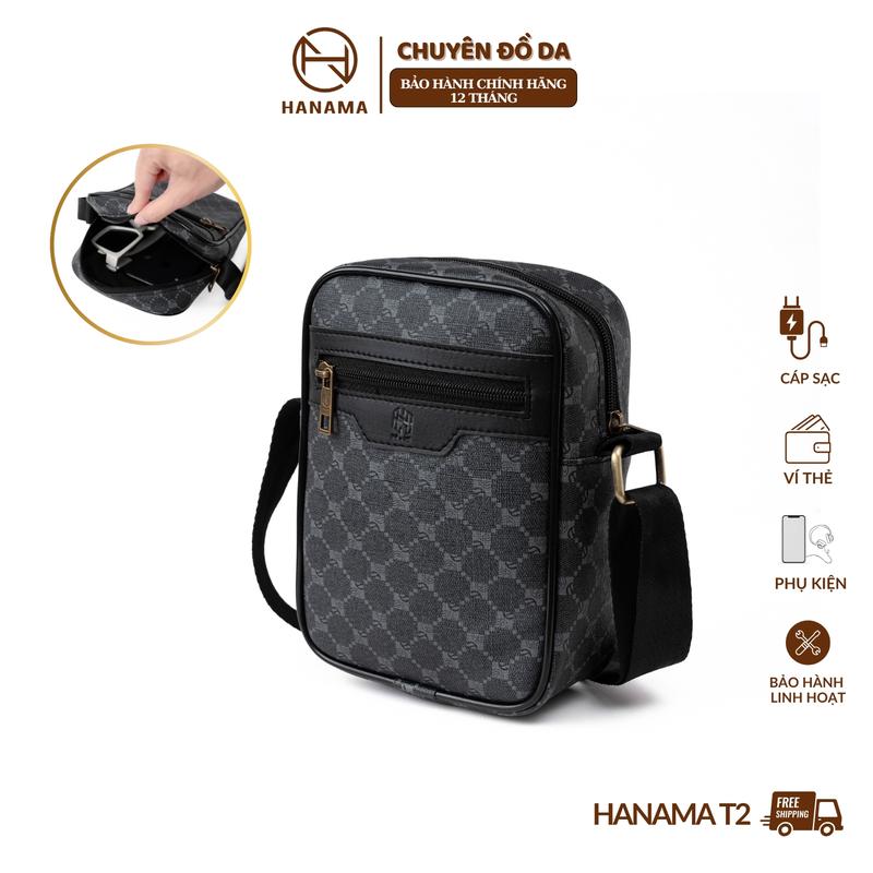 SALE DAILY _ GIÁ SỐC _ Túi xách nam đeo chéo cao cấp Hanama T2 DaBag Đeo Vai Nhiều Ngăn