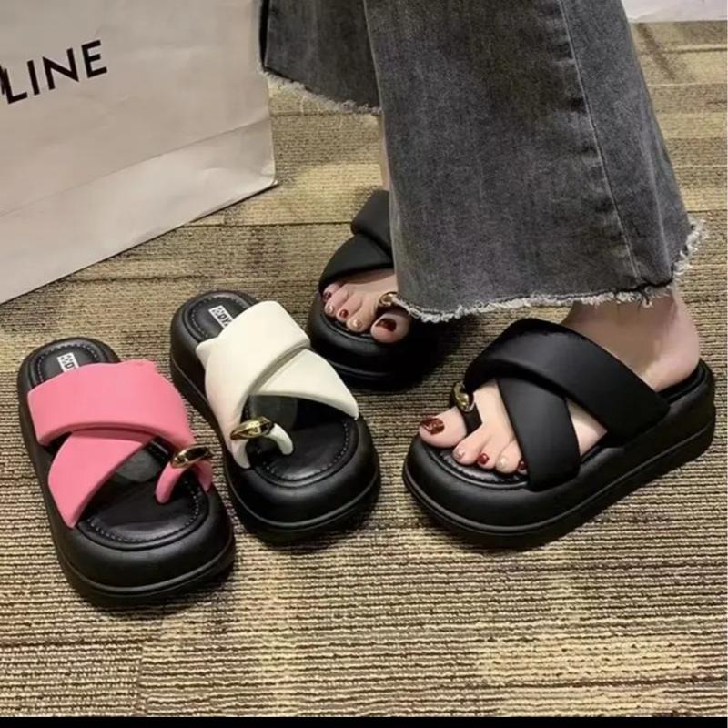 Dép xỏ ngón mắt ngọc vai to 4 phân siêu mền êm chân 2023{104} Nữ Shoes DéP GiàY