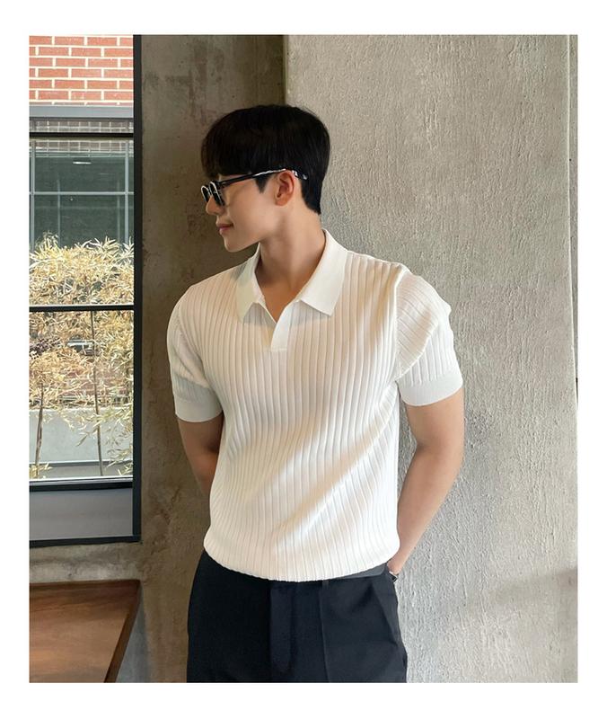 ÁO PoLo Nam Cổ V Kiểu Dáng Thời Trang Vải Co Giãn