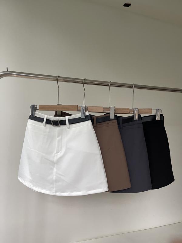 Chân váy chữ A kèm đai Miho house