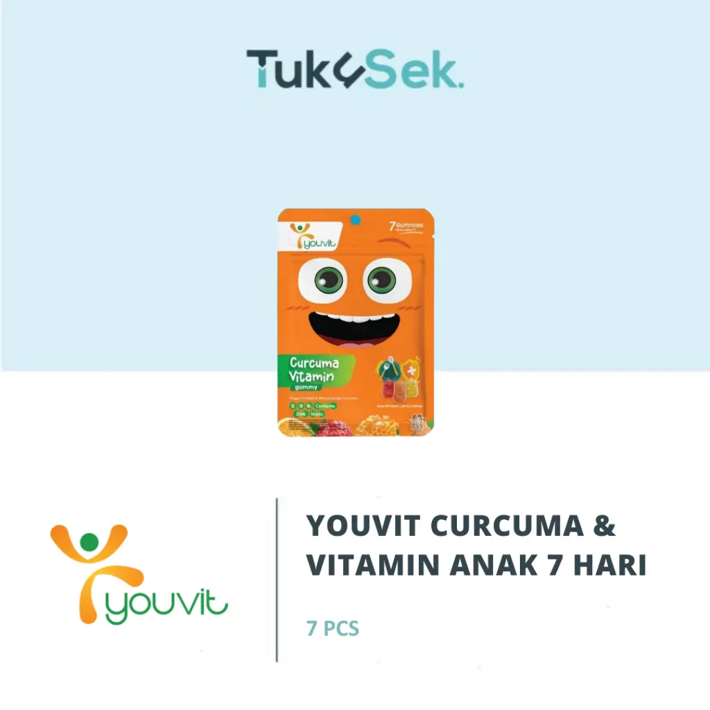 Youvit Curcuma & Vitamin Anak 7 Hari dengan Curcuma, Zink, dan Madu | Meningkatkan Nafsu Makan Anak