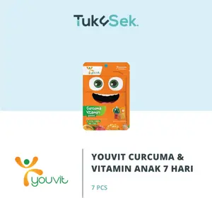 Youvit Curcuma & Vitamin Anak 7 Hari dengan Curcuma, Zink, dan Madu | Meningkatkan Nafsu Makan Anak