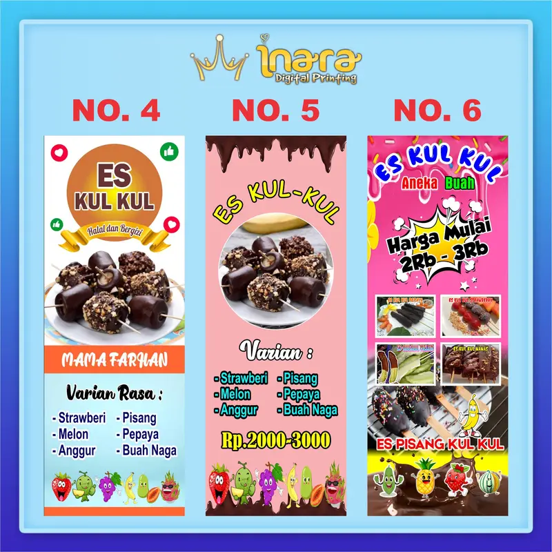Banner Es KulKul Size 60x160, Bisa Request Spanduk 2