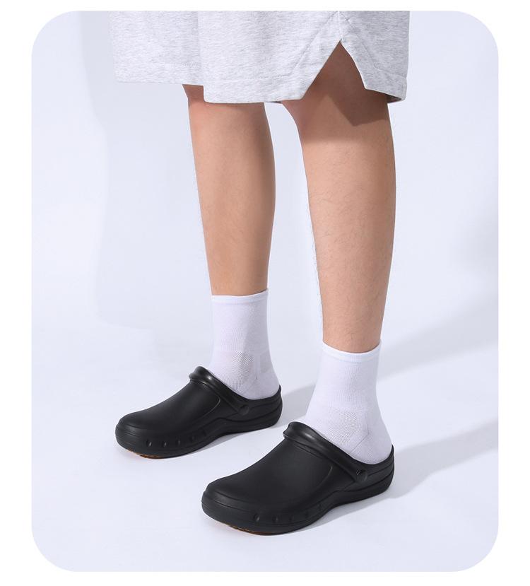 Product Introduction of Giày Đầu Bếp, Dành Cho Nam Và Nữ, Chất Liệu EVA, Dép Siêu Nhẹ, Thích Hợp Cho Bác Sĩ Và Y Tá, Giày Phẫu Thuật, Guốc Thông Gió Chống Trượt, Chống Thấm Nước Và Chống Dầu, Giày Đi Làm Đế Bằng Sandal 6