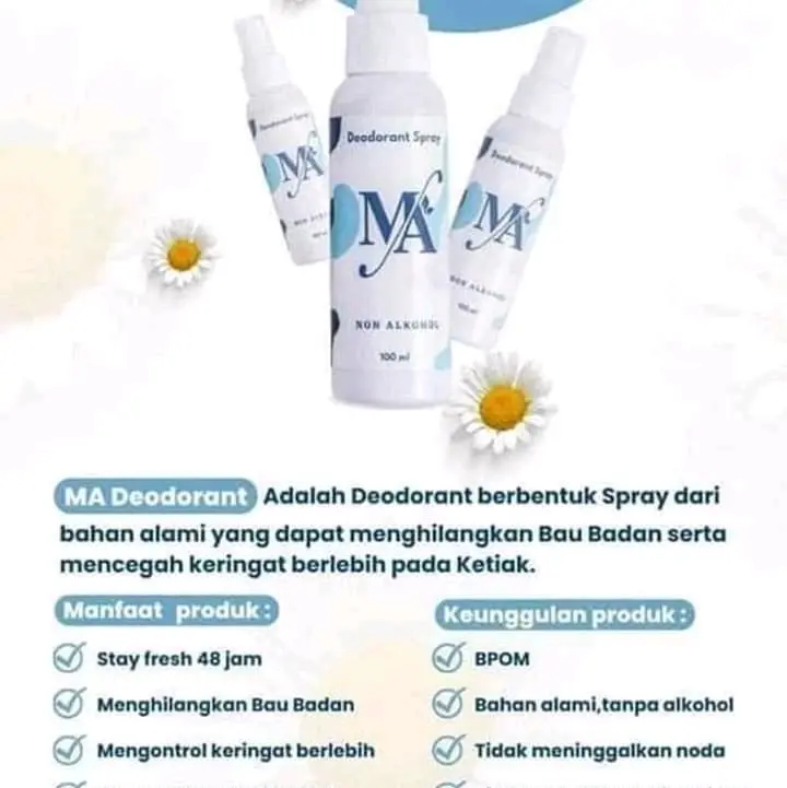 MADEO DEODORANT SPRAY_SOLUSI PENGHILANG BAU BADAN DAN KAKI Tahan Lama