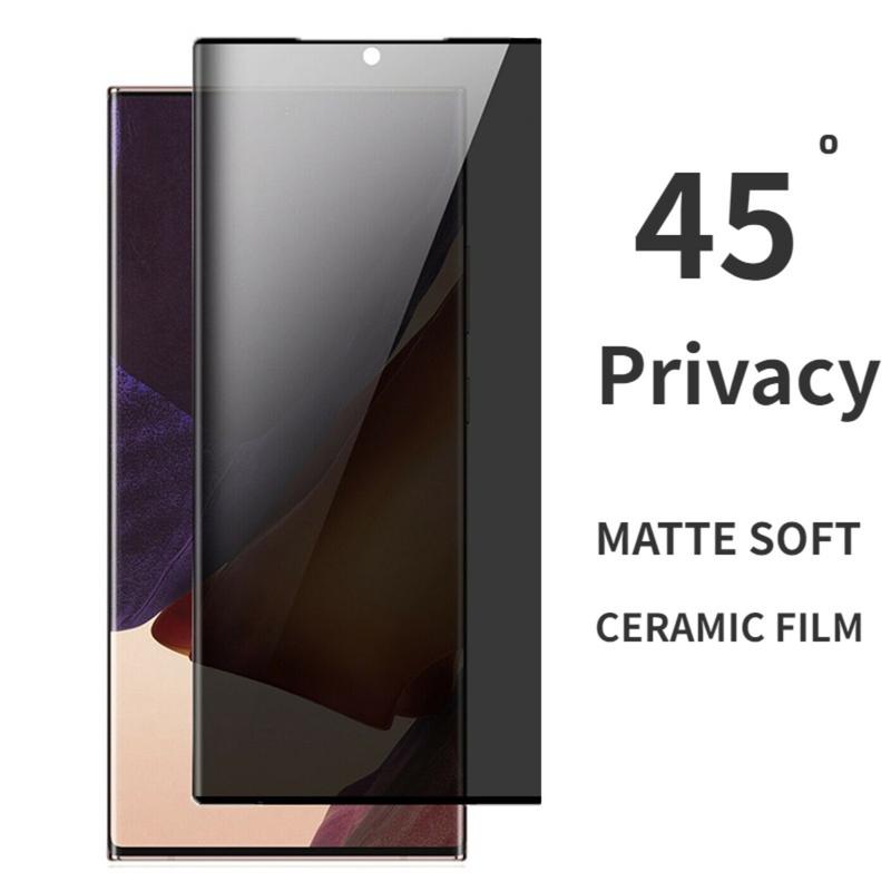  Bảo Vệ Màn Hình Phim Gốm Dành Cho Samsung Galaxy S25 S24 S23 Ultra S22 S21 Ultra S20 Ultra Note 10 Plus Note 20 Ultra S10 Plus S20 S20 Plus Bao Phủ Toàn Bộ Mờ Mềm Chống Gián Điệp Bảo Mật Phim Phụ Kiện 