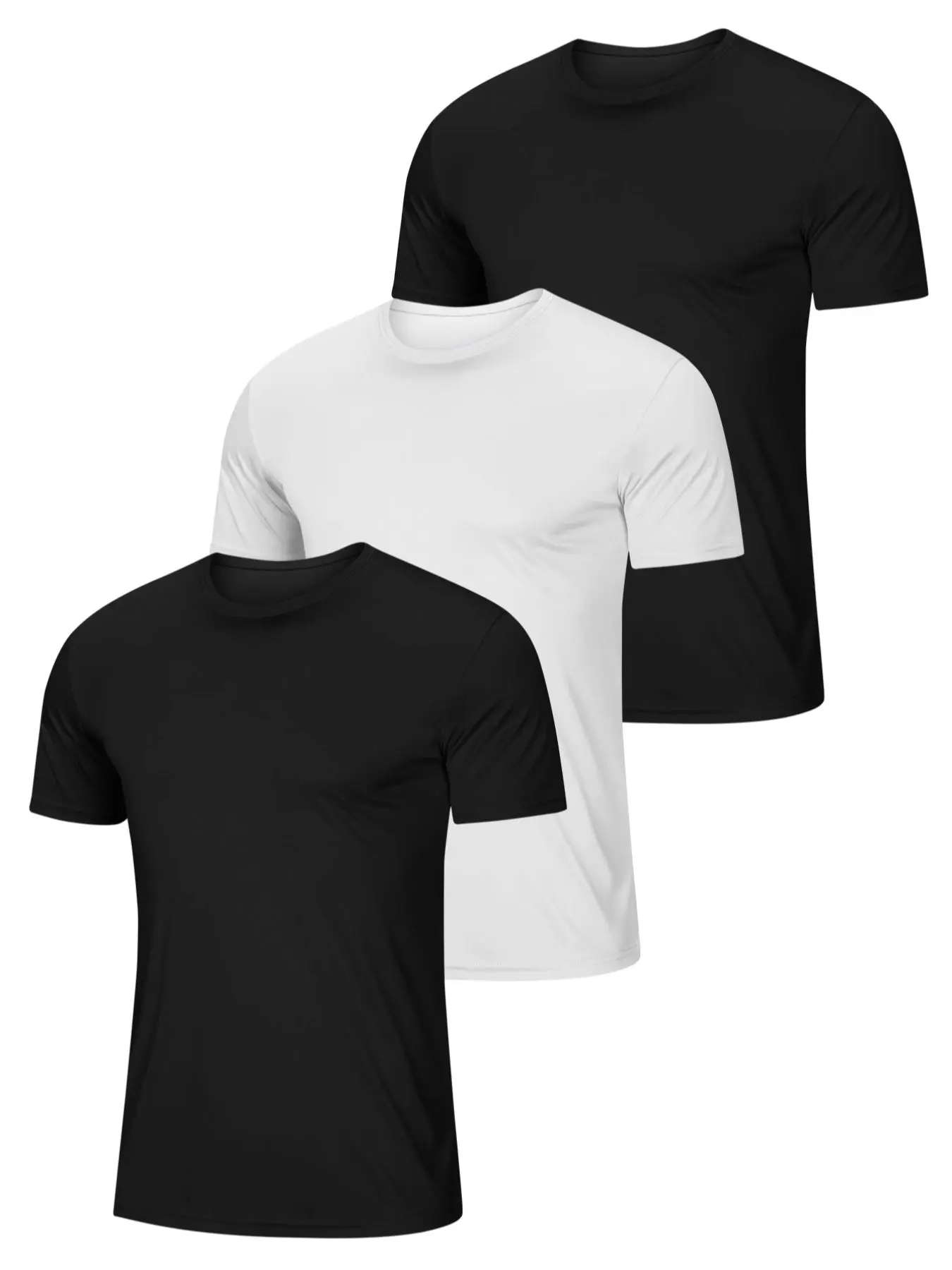 Men's Solid Round Neck Tee, Regular Fit Casual Short Sleeve Crew Neck T-Shirt for Summer, Fashion Men's Top for Daily Wear