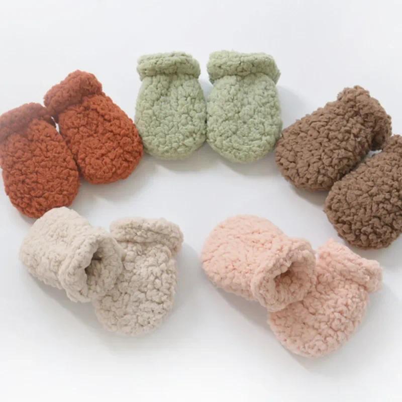 1 Pair Warm Newborn Mittens European Style Solid Color Serie - TikTok ...