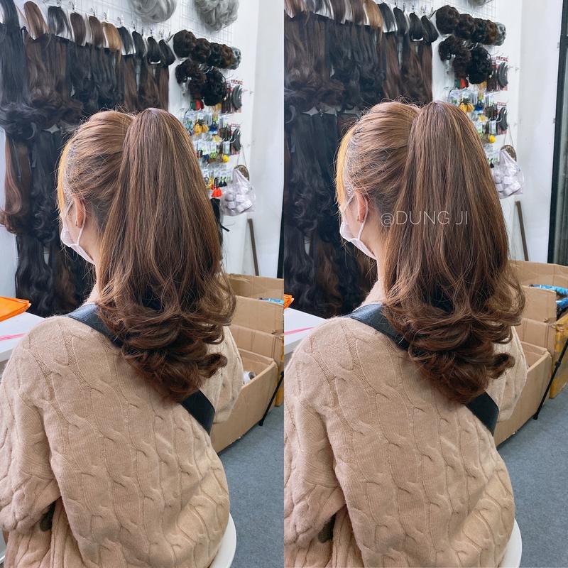 N52 ngoặm xoăn siêu xinh- (35cm)_ Women Wig