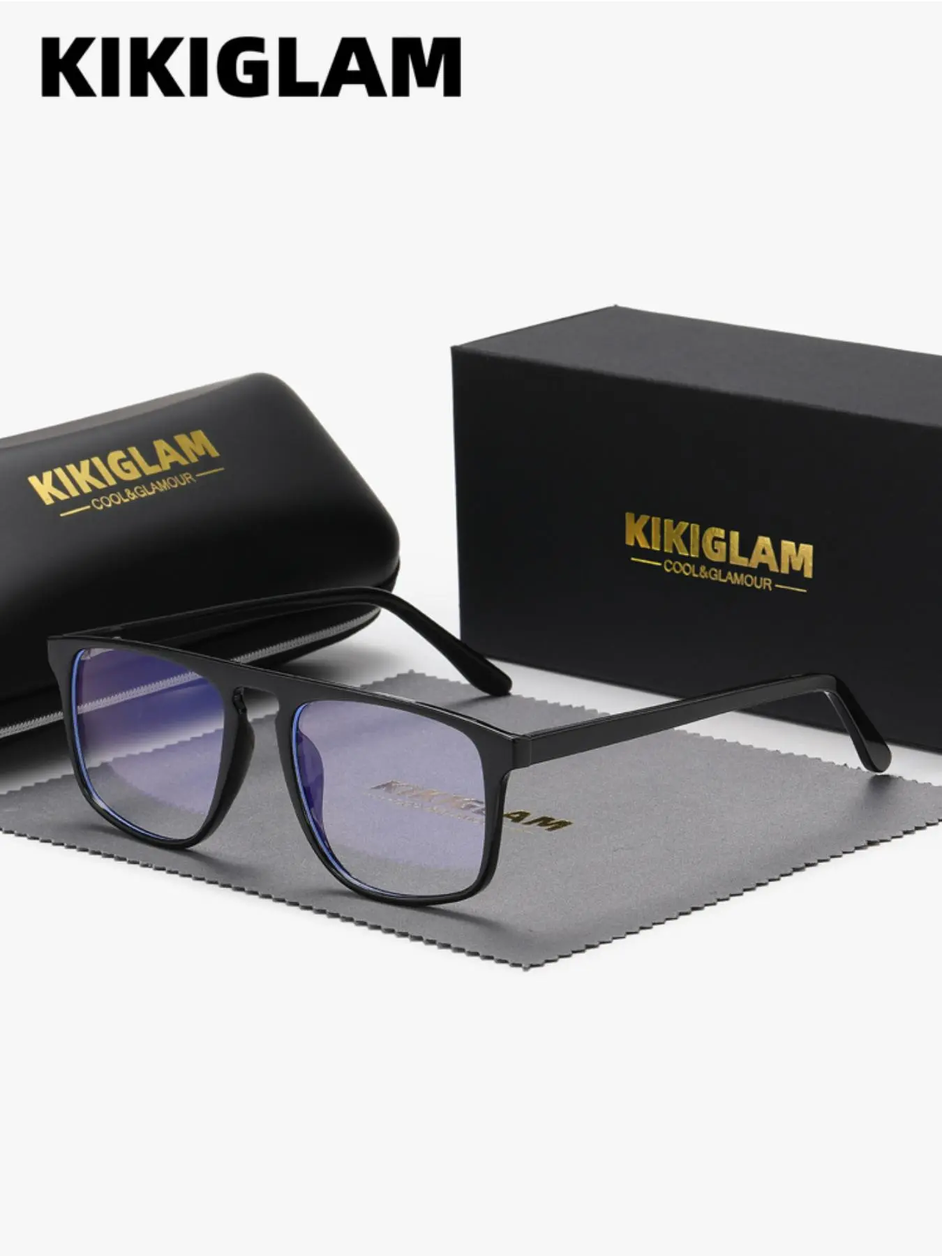 Unisex Flat Top Vintage Full-frame Glasses, Anti-blue Light Glasses, Fashion Cool Eyeglasses for Work, Daily Clothing Decor, Perfect for Student Daily Use