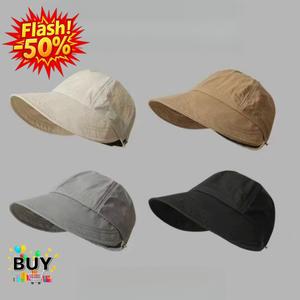 หมวกกันแดดสำหรับผู้หญิง มีที่คลุมหน้า ป้องกันรังสียูวี สไตล์หมวกเบสบอล ปรับได้ มีให้เลือกหลายสี หมวกแห้งเร็ว สีดำ สีเบจ สีกากี สีกาแฟ ผู้หญิง หมวก แฟชั่น แดด