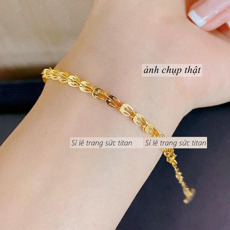 Lắc tay đuôi phụng chất liệu titan 24k không đen hoen gỉ không dị ứng da bền màu 1- 2 năm tắm giặt tiếp xúc nước thoải mái. Dành cho nữ giới women trang sức phụ kiện vòng tay jewelry trang sức titan