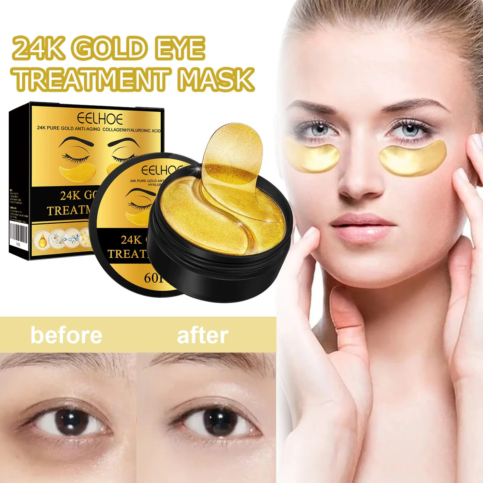 PRODUCT NAME: EELHOE 24K Gold Eye Treatment Mask