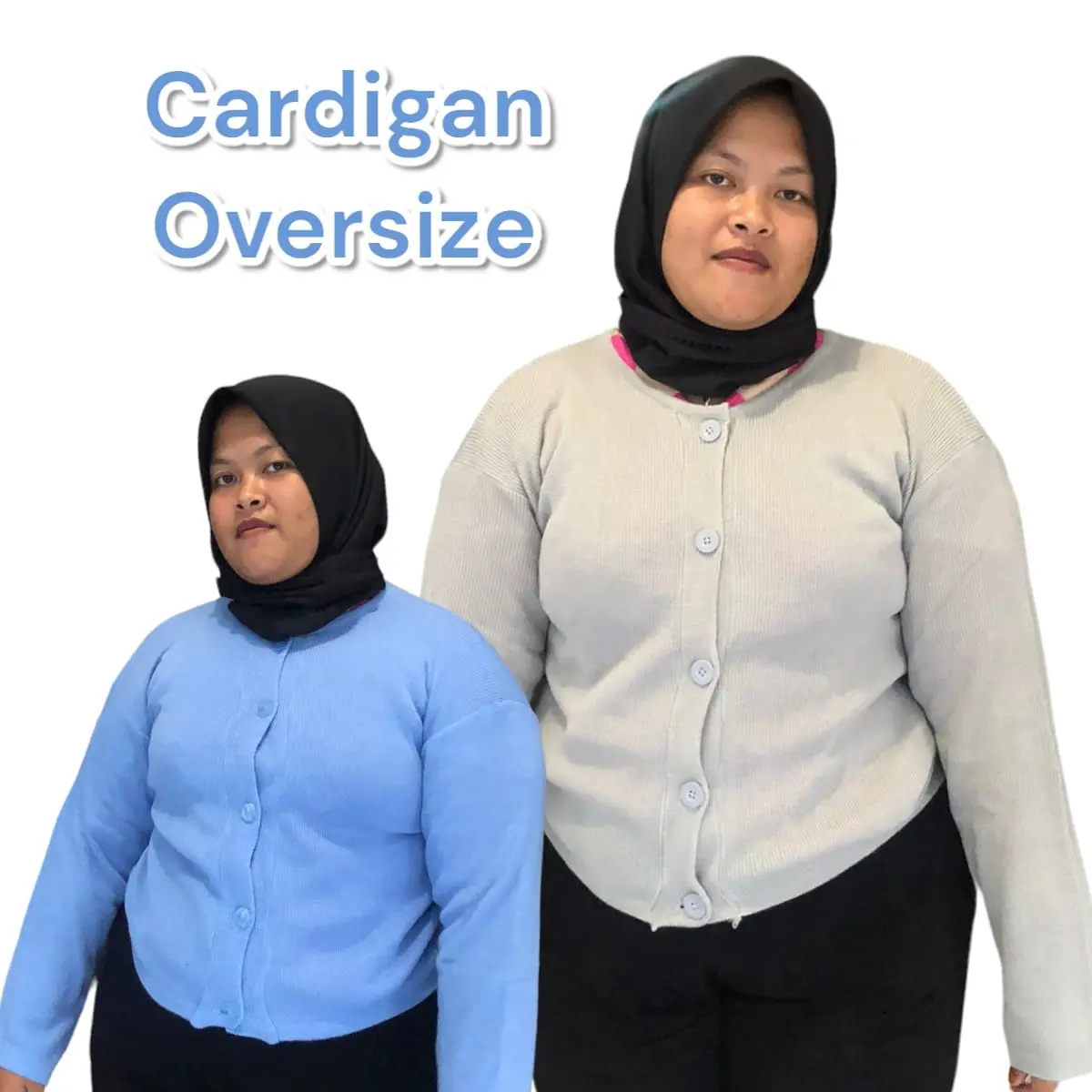 Cardigan Oversize Wanita Lembut Knitwear Atasan Outer