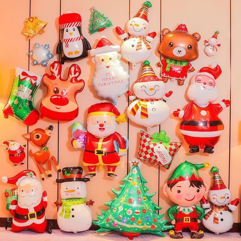 ลูกโป่งคริสมาส ส่งจากไทย ลูกโป่ง ลายการ์ตูน สําหรับตกแต่งปาร์ตี้คริสต์มาส ลูกโป่งคริสต์มาส แบบ 4D ซา
