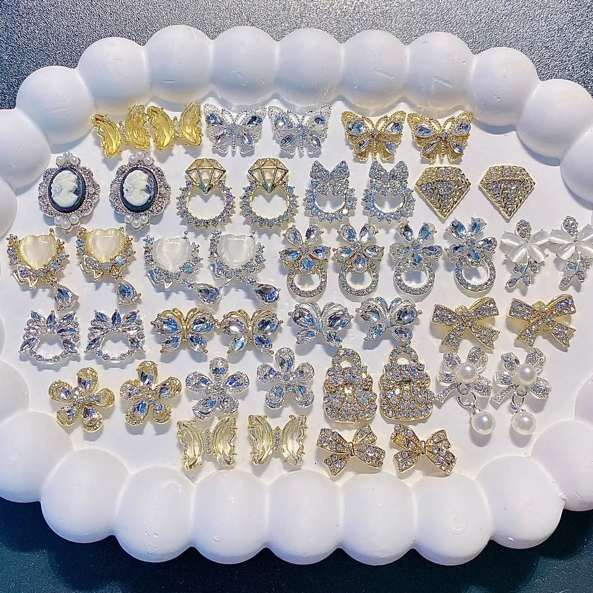 Charm nail size to, charm đại đính móng úp, móng chân trang trí nghệ thuật