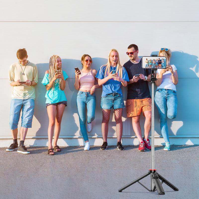Product Introduction of Selfie Stick & Phone Tripod with Remote, 1 Count Extendable Cell Phone Tripod & Detachable Phone Holder, Selfie Stick Tripod Stand for iPhone Samsung Huawei Xiaomi Oneplus 6
