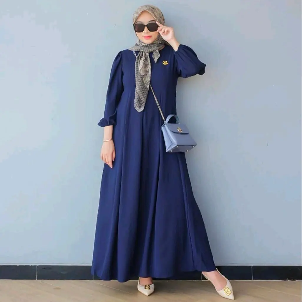 gamis karin model terbaru 2025 crinkle airflow premium Dress Balon Wanita