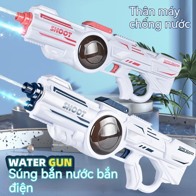 Súng nước điện cho trẻ em mùa hè, súng nước hoàn toàn tự động, đồ chơi trẻ em trai có dung tích lớn, bắn liên tục 2