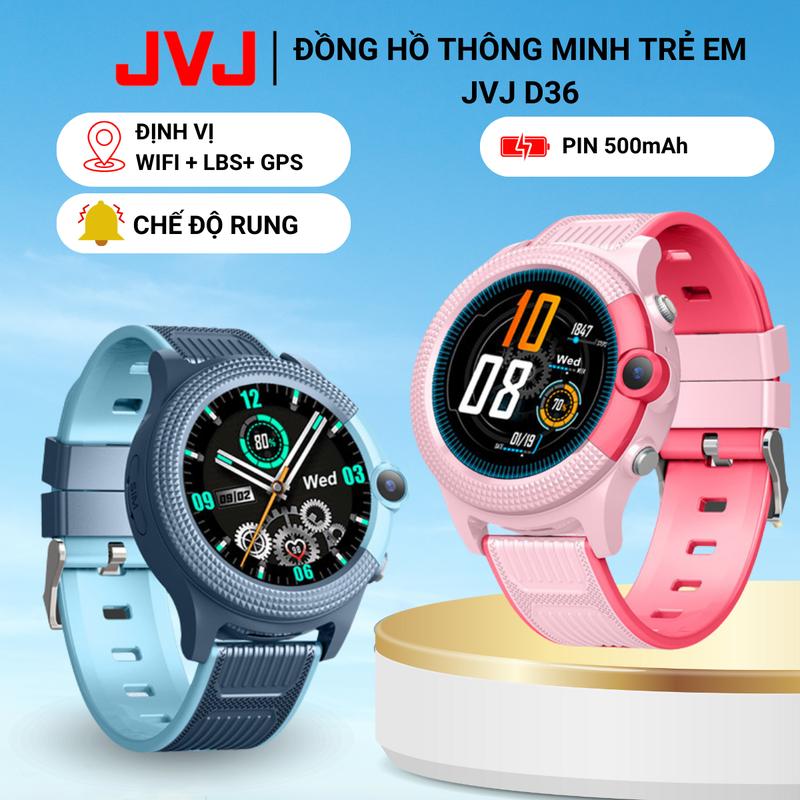  Đồng Hồ Thông Minh Định Vị Trẻ Em JVJ D36 Hỗ Trợ TIếng Việt Kháng Nước Lắp Sịm Nghe Gọi 2 Chiều Call Video - Bảo Hành 12 Tháng Smartwatch Watch 